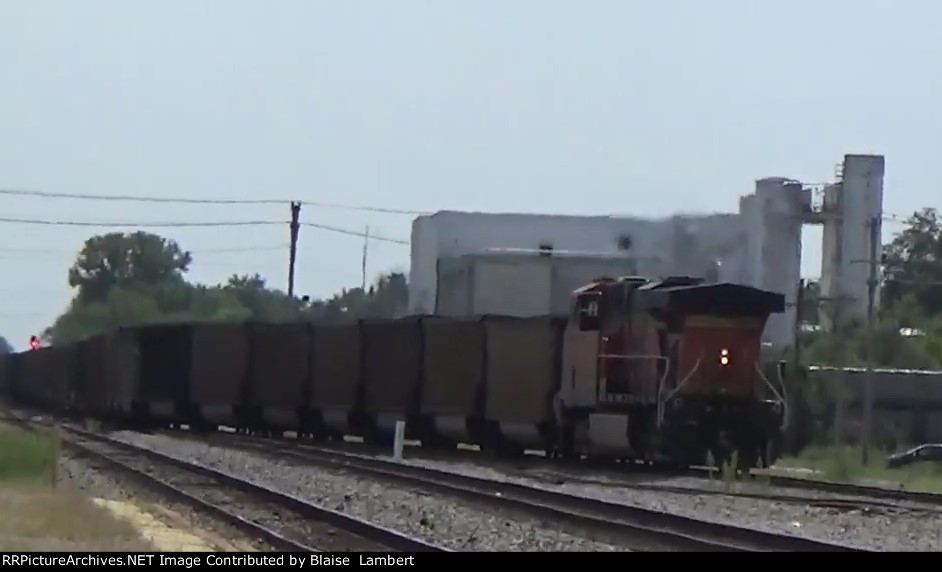 BNSF coal train DPU